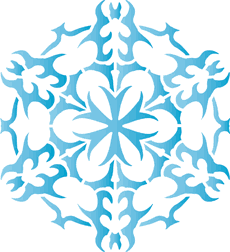 Schneeflocke XXII - Schablone für die Dekoration