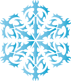 Schneeflocke XXIV - Schablone für die Dekoration