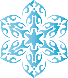 Schneeflocke XV - Schablone für die Dekoration