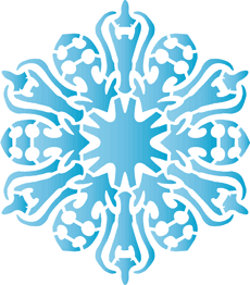 Schneeflocke XVII - Schablone für die Dekoration
