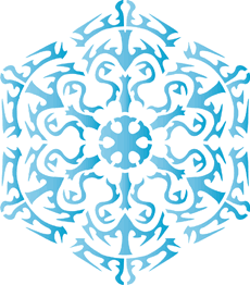 Schneeflocke XXI - Schablone für die Dekoration