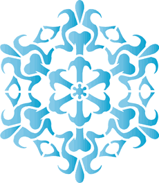 Schneeflocke XXIII - Schablone für die Dekoration