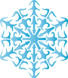 Schneeflocke XIX - Schablone für die Dekoration