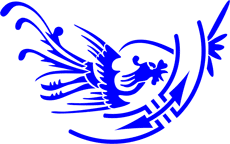 Fliegende Hahn - Schablone für die Dekoration