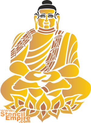 Buddha - Schablone für die Dekoration