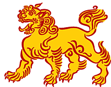 Orientalischer Löwe - Schablone für die Dekoration