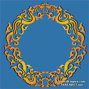 Drachen-Ring - Schablone für die Dekoration