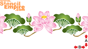 Orientalische Lilien - Schablone für die Dekoration