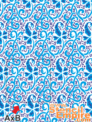Persische Tapete 1 - Schablone für die Dekoration
