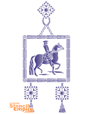 Klassische Reiter - Schablone für die Dekoration