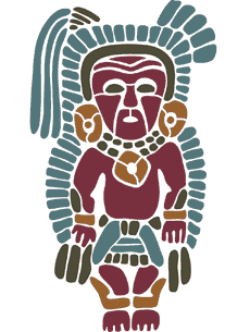 Mayapriester - Schablone für die Dekoration