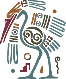 Kranich der Inca - Schablone für die Dekoration
