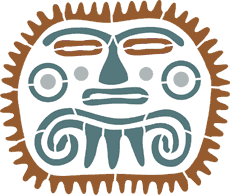Maske des Inka - Schablone für die Dekoration