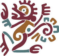 Affe des Maya - Schablone für die Dekoration