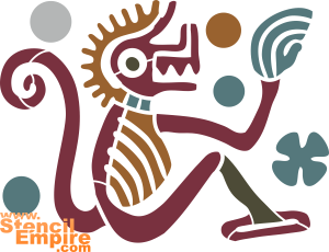 Affe des Inka - Schablone für die Dekoration