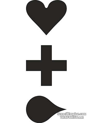 Satz mit geometrischen Formen 03 - Schablone für die Dekoration