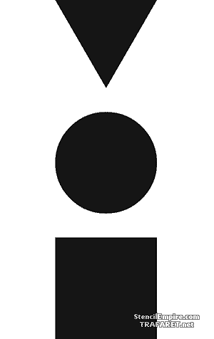 Satz mit geometrischen Formen 06 - Schablone für die Dekoration