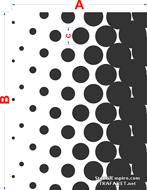 Rasterpunkte Farbverlauf 01b - Schablone für die Dekoration