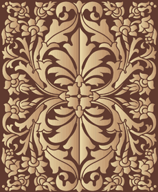 Teppichboden der Renaissancestil - Schablone für die Dekoration