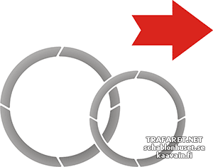 Eheringe 04 - Schablone für die Dekoration