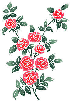 Mai-Rose - Schablone für die Dekoration