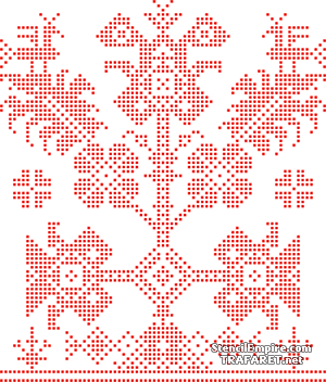 Russische Muster 013 - Schablone für die Dekoration
