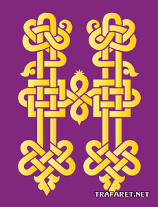 Altrussischer Buchstabe N (unserer) 1 - Schablone für die Dekoration