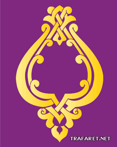 Altrussischer Buchstabe O - Schablone für die Dekoration