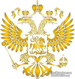 Russisches Wappen - Schablone für die Dekoration