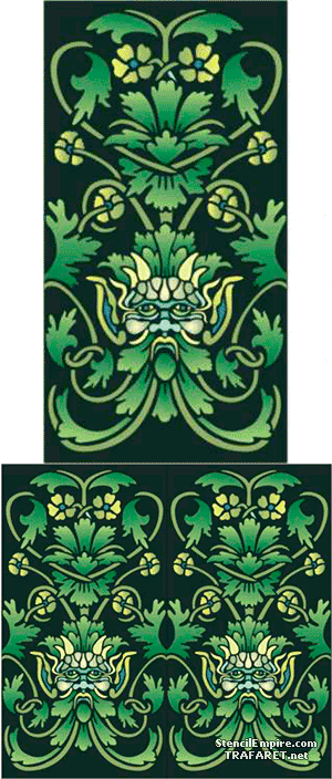 Grüner Geist - Schablone für die Dekoration