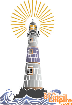 Leuchtturm - Schablone für die Dekoration