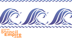 Klassische Wellen (Maritime Schablonen für die Bordüre)
