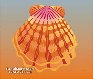Hawaiianische Meeresmuschel - Schablone für die Dekoration
