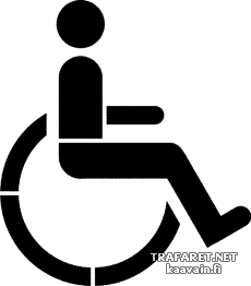 Behinderte - Schablone für die Dekoration