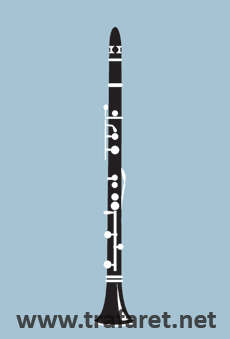 Klarinette - Schablone für die Dekoration