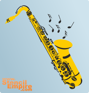 Saxofon - Schablone für die Dekoration