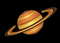 Saturn - Schablone für die Dekoration