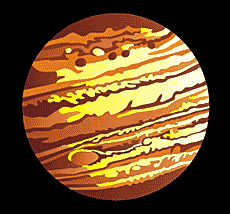 Planet Jupiter - Schablone für die Dekoration
