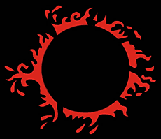 Sonnenfinsternis - Schablone für die Dekoration