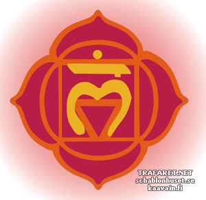 Muladhara Chakra  - Schablone für die Dekoration