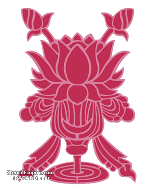 Die Lotusblüte (padma) - Schablone für die Dekoration