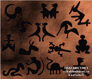 Symbole der Quimbaya - Schablone für die Dekoration
