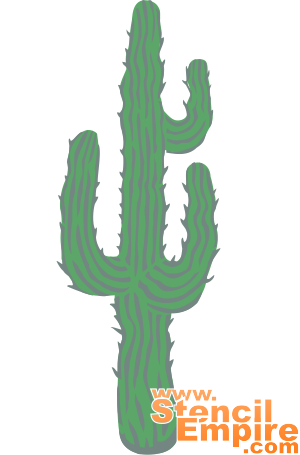 Kaktus - Schablone für die Dekoration