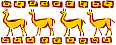 Bordürenmotiv mit Lamas - Schablone für die Dekoration