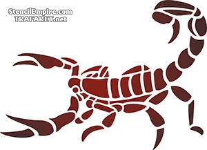Skorpion - Schablone für die Dekoration