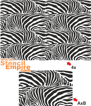 Streifen des Zebra - Schablone für die Dekoration