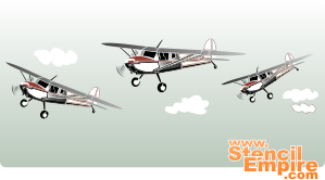 Flugzeuges des Typs Cessna - Schablone für die Dekoration