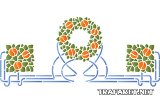 Orangenbaum im Jugendstil - Schablone für die Dekoration