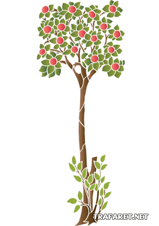 Apfelbaum - Schablone für die Dekoration