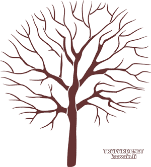 Astreiche Baum - Schablone für die Dekoration